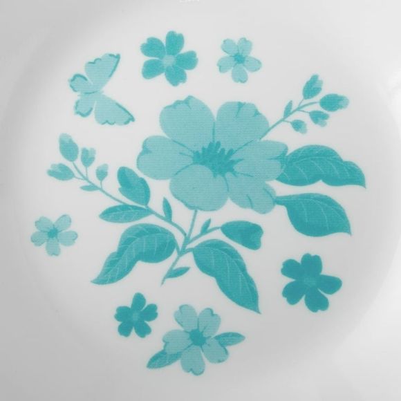 NEW The Pioneer Woman Corelle Signature Evie Teal Appetizer Plate Set - Picture 4 of 10